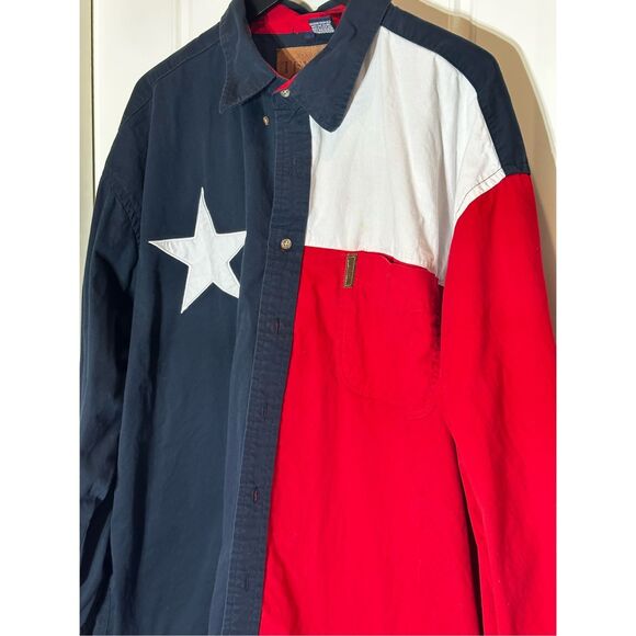 Rock Point size 2XL Texas flag long sleeve button down shirt - Picture 2 of 9